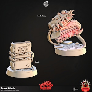 Buch Mimic DnD Enemy Miniatur, Dungeons and Dragons Mini, Hero Dungeon Aufgabe, Rollenspiel, DnD Geschenk, Kritische Rolle, Dungeon Master, 5e