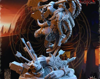 Zwergen Barbaren König Miniatur: 28/32/38 mm Fantasy-Rollenspiel für DnD, TTRPG