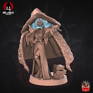 Witch Doll Mage Wizard Sorcerer Miniature Dungeons and Dragons Mini, Hero Dungeon Quest, RPG Game DnD Gift Dungeon Master 5e