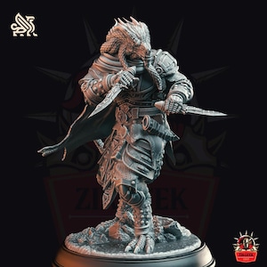 Dragonborn Assassin Rogue DnD Miniature Dungeons and Dragons Mini Hero Dungeon Quest RPG Board Game Great DnD Gift Dungeon Master 5e
