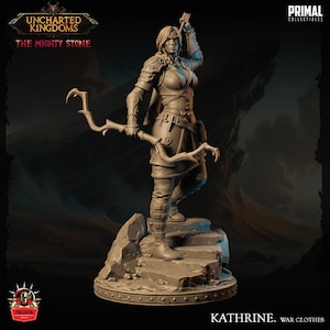 Female Archer Ranger Fighter DnD Miniature Dungeons and Dragons Mini Hero Dungeon Quest RPG Board Game Great DnD Gift Dungeon Master 5e