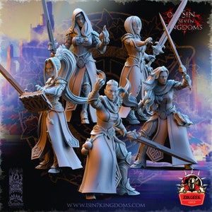 Elfen Zauberer Magier Zauberer Bundle Wargaming Miniature Dungeons and Dragons Mini HeroQuest RPG Brettspiel DnD Geschenk Dungeon Master 5e