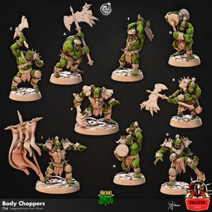 Orc Barbarian, Warrior DnD Army Enemy Miniature Dungeons and Dragons Mini Hero Quest RPG Board Game Great Critical Role DnD Gift 5e