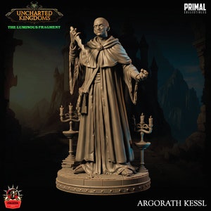 Dark Wizard, Mage, Sorcerer, Warlock Enemy Miniature Dungeons and Dragons Mini, Hero Dungeon Quest RPG Board Game, Great DnD Gift, 5e