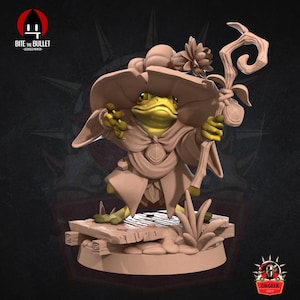 Frogfolk Wizard Mage Sorcerer DnD Miniatures Dungeons and Dragons Mini Hero Dungeon Quest RPG Board Game DnD WoW Gift Dungeon Master 5e