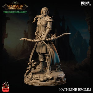Female Fighter Archer Guard Classic Miniature Dungeons and Dragons Mini, Hero Dungeon Quest RPG Board Game, Great DnD Gift, Dungeon Master