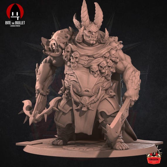 Gigant Orthon Demon Miniature: 28/32/38mm Fantasy RPG Mini for Dnd Gigant Orthon Demon Miniature: 28/32/38mm Fantasy RPG Mini for Dnd