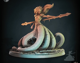 Sea Queen Miniature: 28/32/38mm Fantasy RPG Mini for DnD, TTRPG