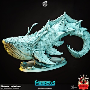 Queen Leviathan Merghouls Ocean Boss Monster Miniature Dungeons and Dragons Mini, Hero Dungeon Quest RPG Board Game Great DnD Gift 5e