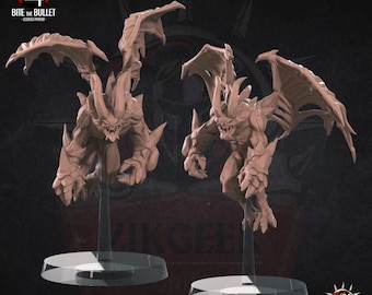Gargoyle Monsters Creature Miniature: 28/32/38mm Resin RPG Mini for DnD, TTRPG