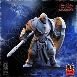 Human Warrior, Knight, Fighter Wargaming Miniature Dungeons and Dragons Mini Hero Quest RPG Board Game DnD Gift Dungeon Master Critical Role