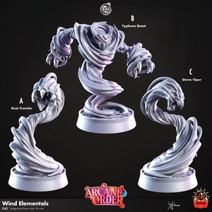 Wind Elementals Enemy Miniature Dungeons and Dragons Mini Hero Dungeon Quest RPG Board Game Great DnD Gift Dungeon Master 5e