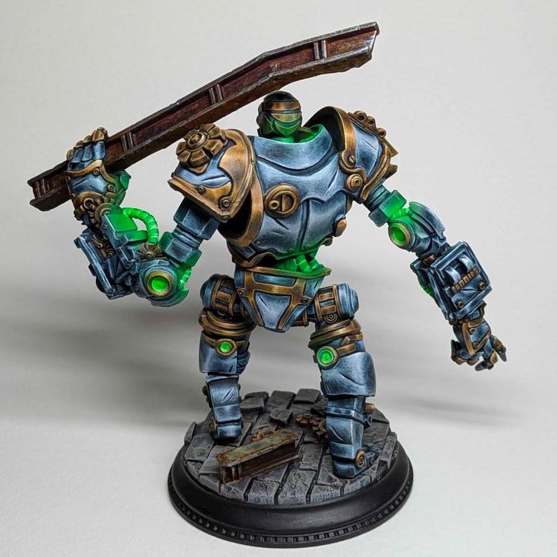 Steampunk Automaton Fighter Miniature: 28/32/38mm Fantasy RPG Mini for ...
