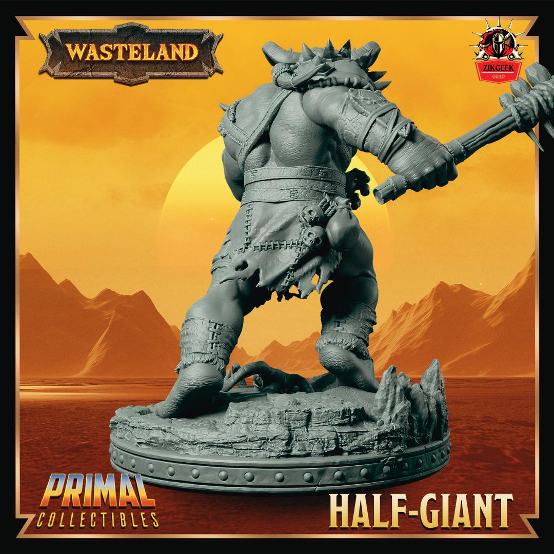 Male Half-giant Warrior Miniature: 28/32/38mm Fantasy RPG Mini for