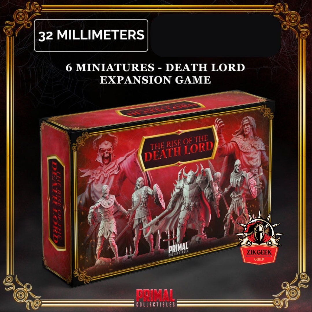 Rise of the Death Lord Set: 28/32/38mm Fantasy RPG Miniatures for DnD, TTRPG