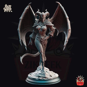 Demon of Broken Oaths Warrior Fighter Enemy DnD Miniature Dungeons and Dragons Mini Hero Dungeon Quest RPG Board Game Great DnD Gift 5e