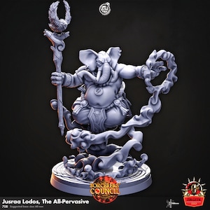 Zauberer, Magier, Zauberer Elefant DnD Miniature Dungeons and Dragons Mini Held Dungeon Suche RPG Brettspiel Großes DnD Geschenk Dungeon Meister 5e