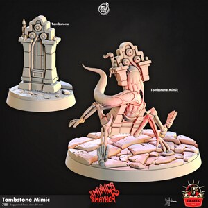Tombstone Mimic, DnD Enemy Miniature, RPG Tabletop Game, Dungeons and Dragons, Painting Mini, Gift Idea, 5e miniatures, High Detail Figure