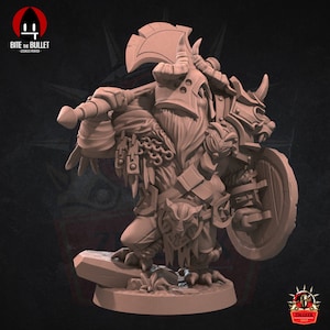 Owl Barbarian Warrior Fighter Miniature, Dungeons and Dragons Mini, Hero Dungeon Quest, RPG Game, DnD Gift, Critical Role, Dungeon Master 5e