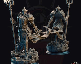 Paladin of the Sea Miniature: 28/32/38mm Fantasy RPG Mini for DnD, TTRPG