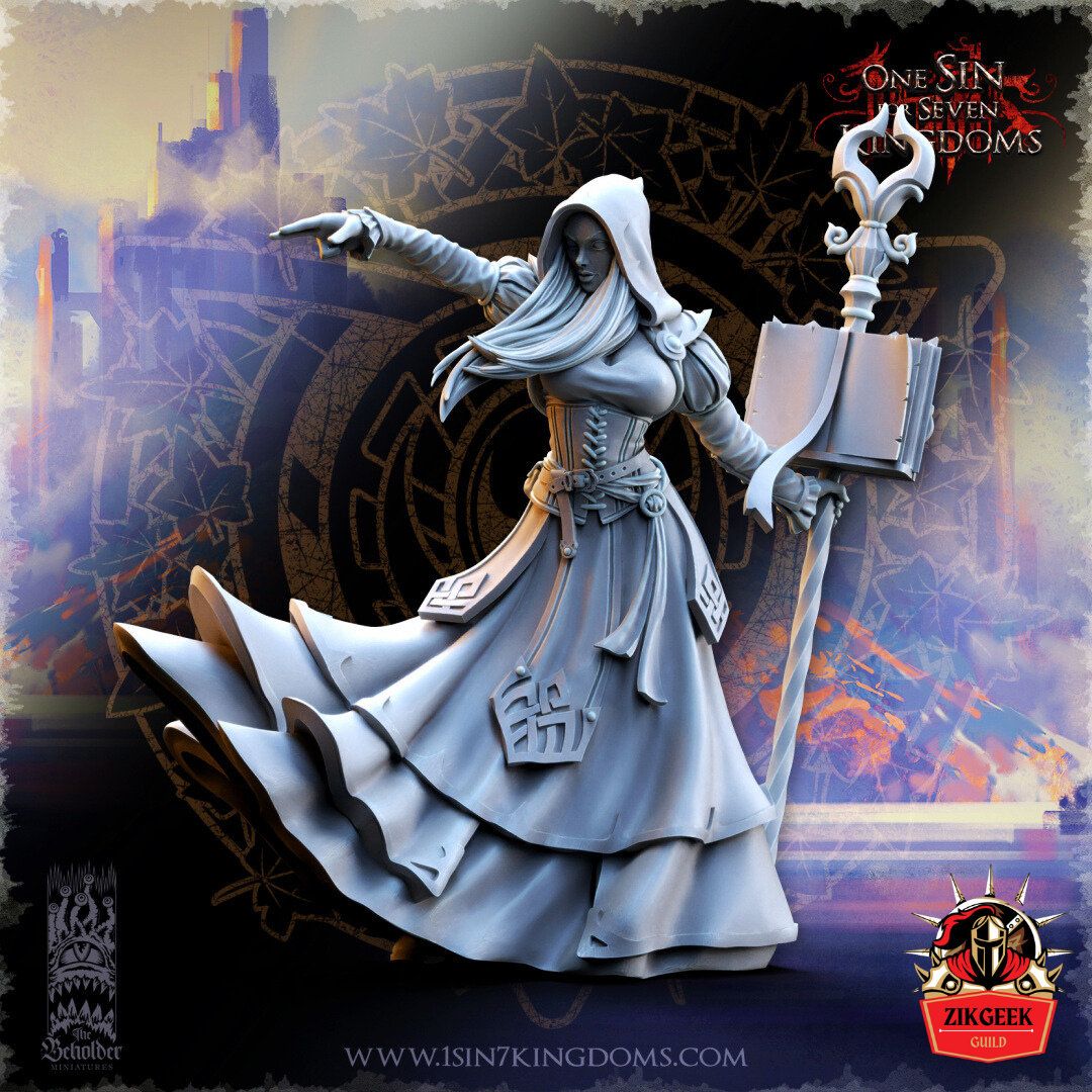 Elven Wizard, Elf Mage, Elf Sorcerer Miniature, Dungeons and Dragons Mini, Hero Quest, RPG Board Game, Great DnD Gift, Dungeon Master, 5e