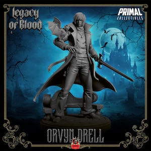 Orvyn Drell – Human Wizard Miniature for Fantasy TTRPG, Tabletop RPG Character or NPC Mage, Resin Gift for Game Masters and Players