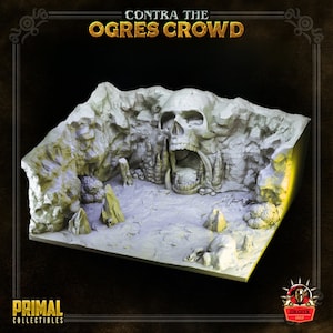 Dungeon Entrance Monster Cave Terrain, DnD Miniature, Dungeons and Dragons Hero Quest RPG Tabletop Game Dungeon Master Critical Role Diorama