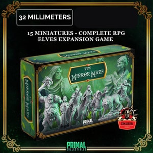 Mirror Maze Miniatures – Fantasy Dungeon Crawl Figures, RPG Tabletop Expansion, 3D Printed Mini Set, Gift for Game Master, High Detail Minis