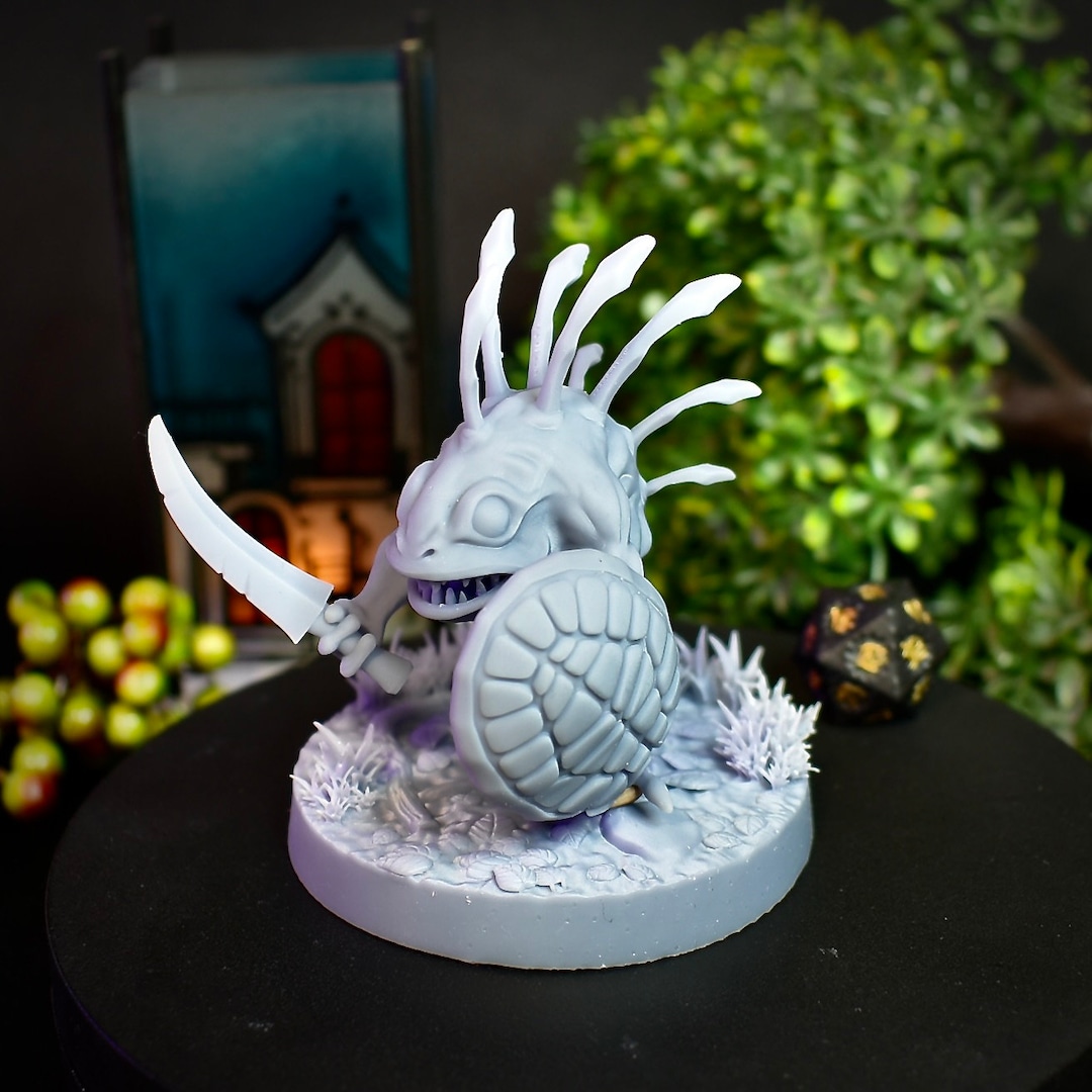 Murloc Warrior Wow Miniature: 28/32/38/75mm Fantasy RPG Mini for Dnd ...