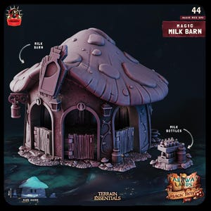 Magic Milk Barn Rouge SPA Terrain Miniatures Donjons et Dragons Mini Hero Quest RPG Jeu de société D&D Gift Dungeon Master 5e