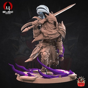 Fallen Knight Enemy Monster Miniature Dungeons and Dragons Mini Hero Dungeon Quest, RPG Game DnD Gift Critical Role Dungeon Master 5e