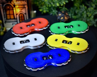 3D Printed Life Counter, HP Tracker: Gift for DnD MTG Tabletop RPG Gamers