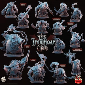 Puede incluir: Una colección de figuras en miniatura grises titulada The Iron Boar Clan, que presenta varios personajes de cerdos antropomórficos, incluidos el Swine King, Warthog Raiders, Swinefolk Crossbowmen, Swinefolk Warriors, Swinefolk Command Group, Swine Lords y Swinefolk Shaman.