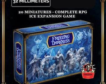 Freezing Darkness Miniatures Set: 28/32/38mm Fantasy RPG Mini for DnD, TTRPG