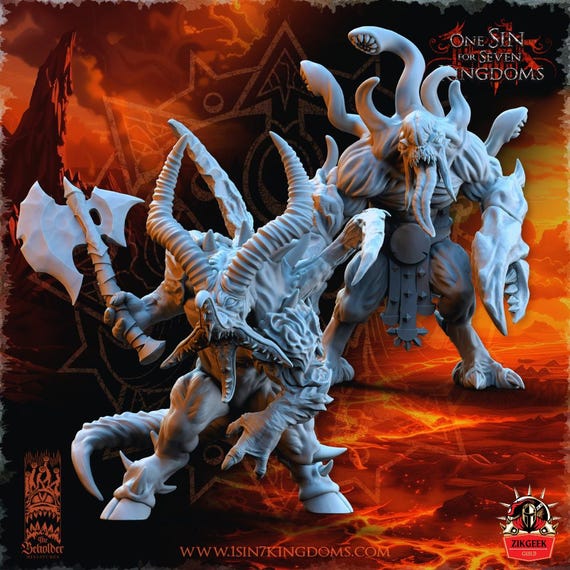 Chaos Cursed Warriors 28/32/38mm Fantasy RPG Mini for Dnd, TTRPG - Etsy