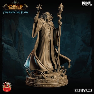 Dark Wizard Mage Sorcerer Miniature Dungeons and Dragons Mini, Hero Dungeon Quest RPG Board Game, Great DnD Gift, Dungeon Master, 5e