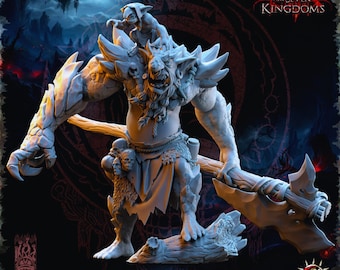 Stone Trolls Monster Warchief Enemy Wargaming Miniature Dungeons and Dragons Mini Hero Quest RPG Board Game Great DnD Gift Dungeon Master 5e