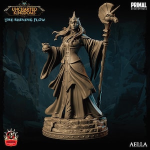 Weibliche Königin Magier Zauberer Miniatur – Fantasy RPG Held Enemy für Dungeon Abenteuer, Tabletop Spielfigur, TTRPG, Geschenk für Spielleiter