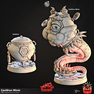 Cauldron Mimic, DnD Enemy Miniature, RPG Tabletop Game, Dungeons and Dragons, Painting Mini, Gift Idea, 5e miniatures, High Detail Figure