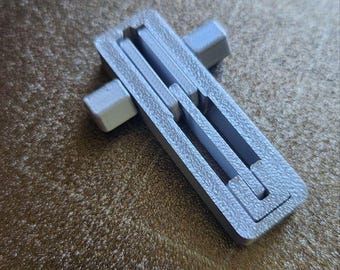 Porte-clés Rotatif Moteur Wankel - Alliage Zinc Argenté Poli, Dimensions 4x3.7 Cm, Cadeau Pour Amateur Auto