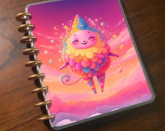 Candy Fantasy: Discbound Happy Planner Cover. Laminated, Handmade Planner Supplies.