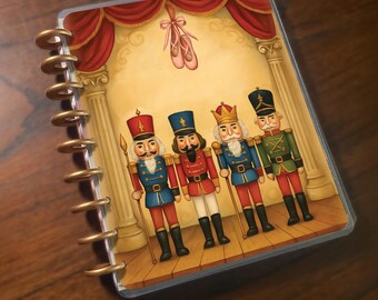 Nutcracker Suite: Handmade Happy Planner Classic Inspired| Laminated Planner Cover| Discbound, Custom Created Changeable Planner Supplies.