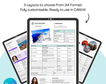 Travel Agent Quote Form Template, Travel Proposal Quote Document, Vacation Quote Template, Holiday Quote, Travel Agency, Canva Templates