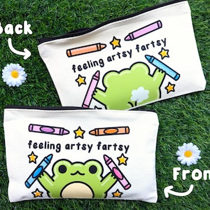 Frog Pencil Pouch | feeling arsty fartsy | crayon stationery zipper bag