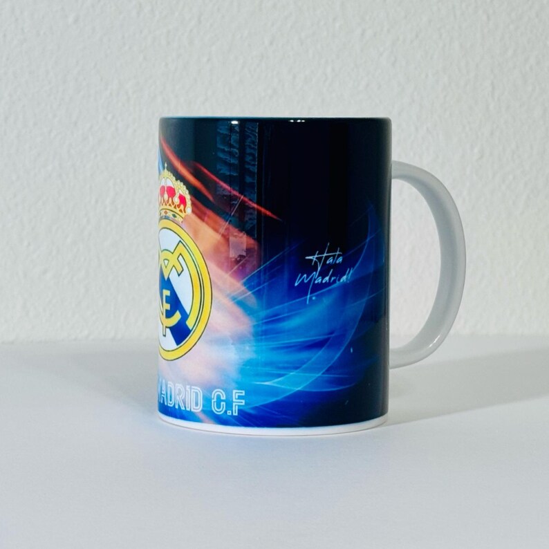 Taza de fútbol del Real Madrid / Cerámica de 15 oz, diseño vibrante imagen 7