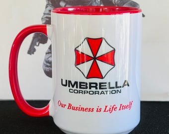 Umbrella Corporation Mug | Resident Evil Fan, Color Inside - 15oz