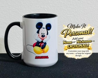 Mickey Custom Name Mug, Personalized Disney Mug, Disney Teacher Mug, Holiday Gift, Coffee Lovers Gift, Mickey Mouse Mug, Disney Keepsake