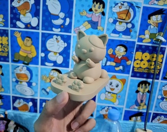 Kawaii Cat Phone Holder 3D Stl Model