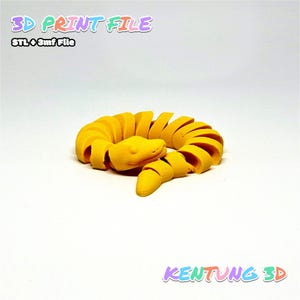 Flexi Python Snake Articulated 3D Printable STL Mode