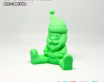 Chibi Santa Figurine 3D Printable STL Model